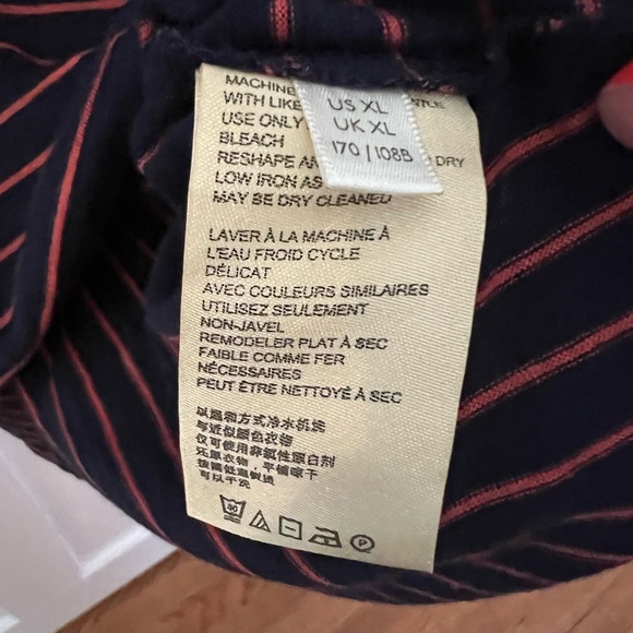 NWT Anthropologie Striped Ruffle-back Crew Neck Short Sleeve Tee XL - Picture 5 of 6